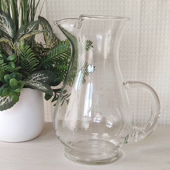 Vintage Princess House Heritage Clear Glass Pitcher - Picture 1 of 7